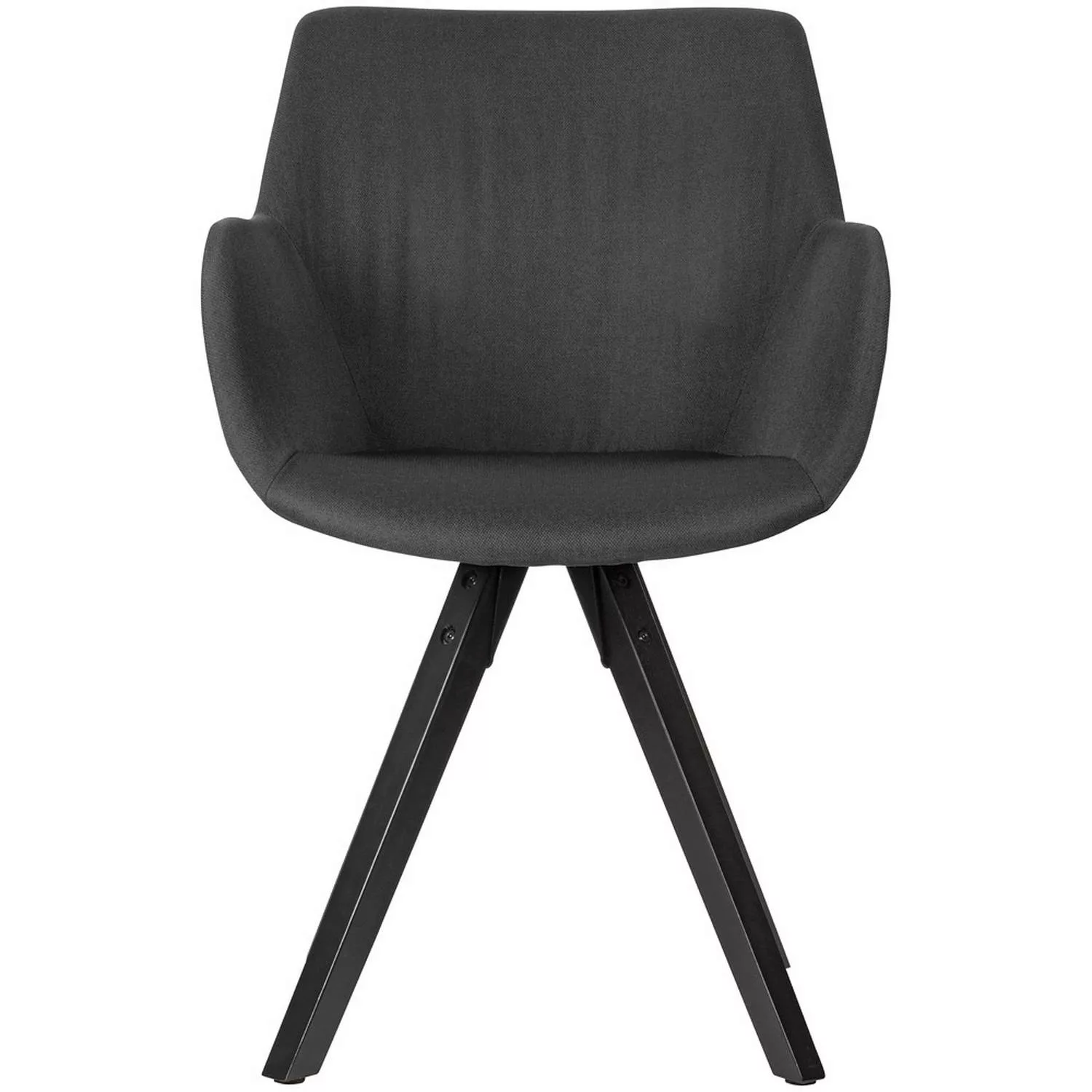 Design Esszimmerstuhl 2er Set schwarz mit Armlehnen mit schwarzen Beinen, g günstig online kaufen