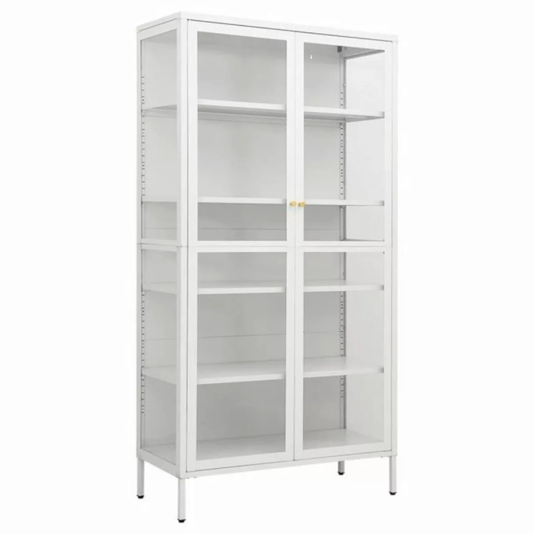 vidaXL Vitrine Vitrine Regal Highboard Vitrinenschrank Weiß 90x40x180 cm St günstig online kaufen