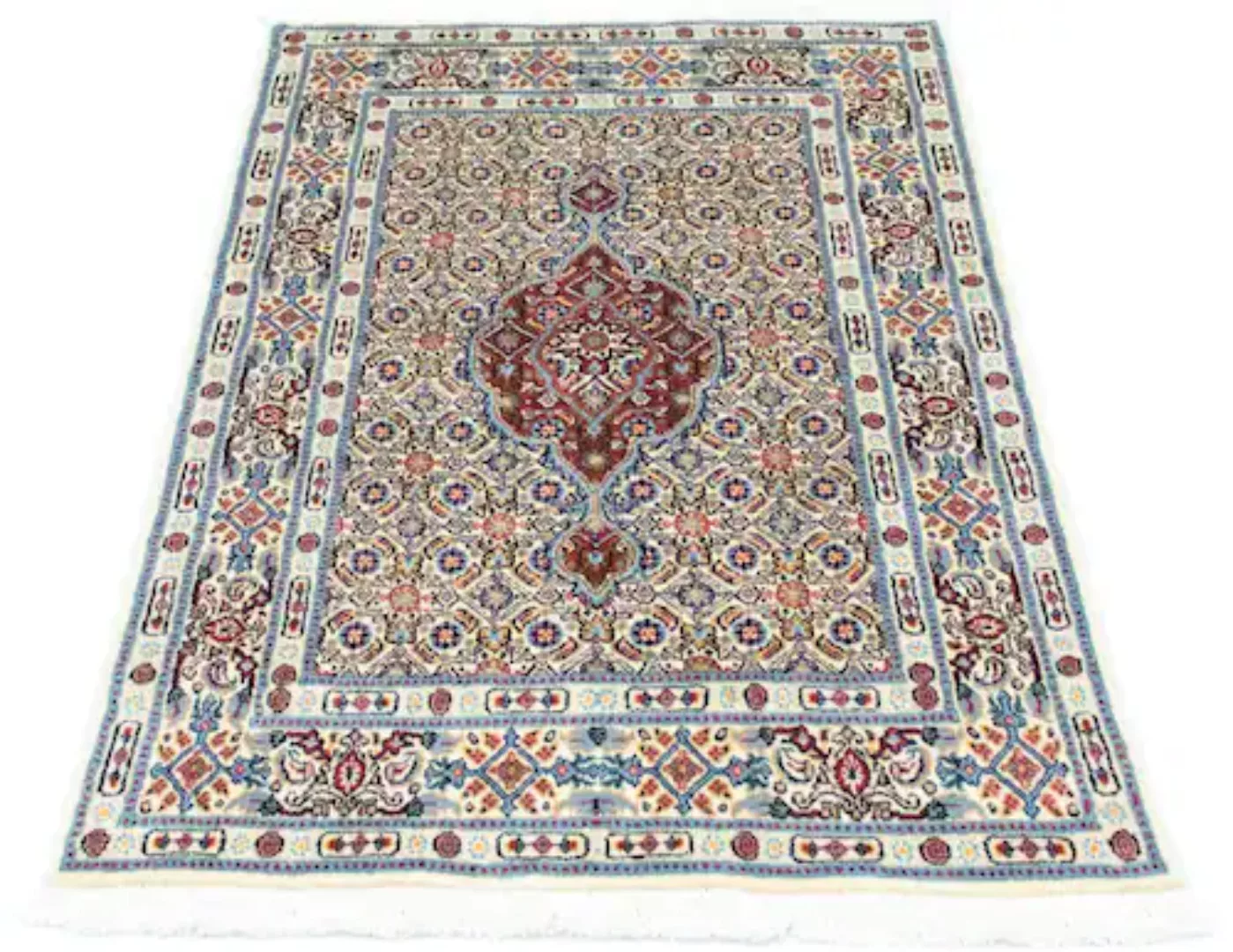 morgenland Teppich »Moud Teppich handgeknüpft blau«, rechteckig günstig online kaufen