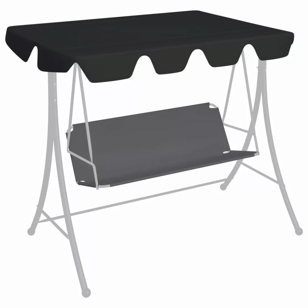 Ersatzdach Für Hollywoodschaukel Schwarz 150/130x70/105 Cm günstig online kaufen