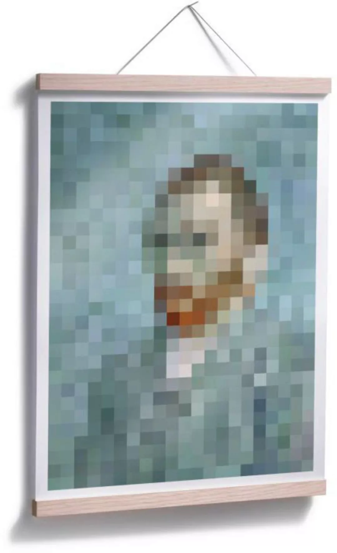 Wall-Art Poster »Pixel Portrait van Gogh Bildnis«, Person, (1 St.), Poster günstig online kaufen