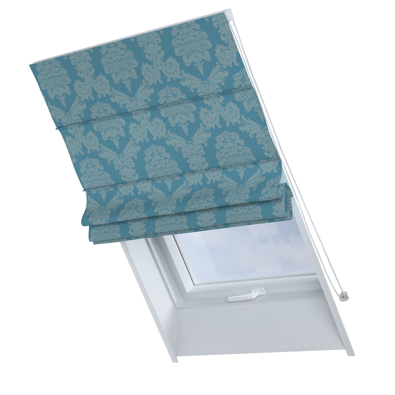 Dekoria Dachfenster-Raffrollo Rimini, blau, 50 x 60 cm günstig online kaufen