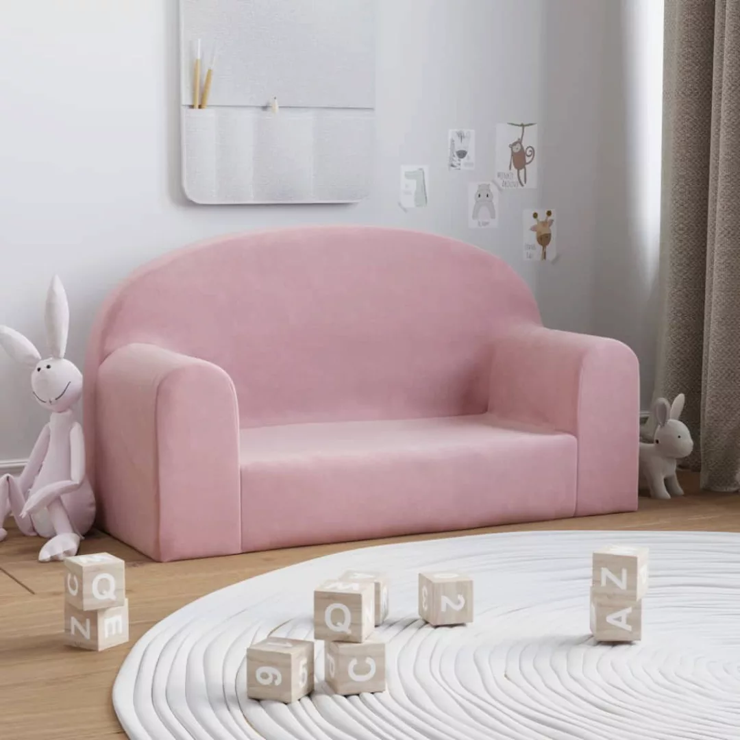 Vidaxl Kindersofa 2-sitzer Rosa Weich Plüsch günstig online kaufen