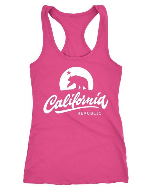 Neverless Tanktop Damen Tank-Top California Republic Bear Kalifornien Bär S günstig online kaufen