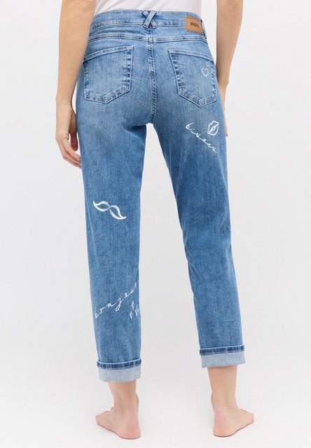 ANGELS Gerade Jeans - Straight Fit mit 7/8 - Darleen Crop TU mit Parisprint günstig online kaufen