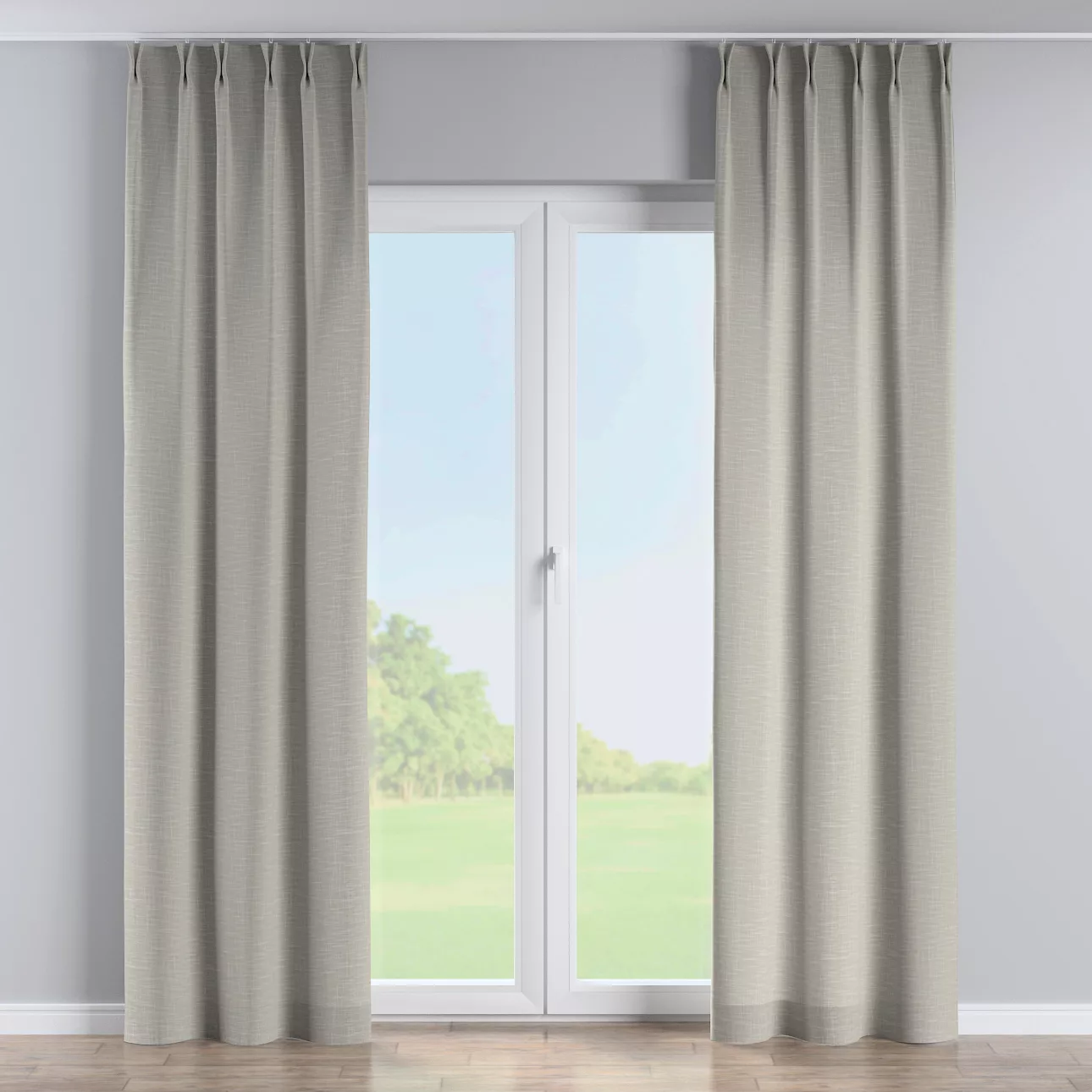 Vorhang mit flämischen 2-er Falten, beige, Harmony (144-77) günstig online kaufen