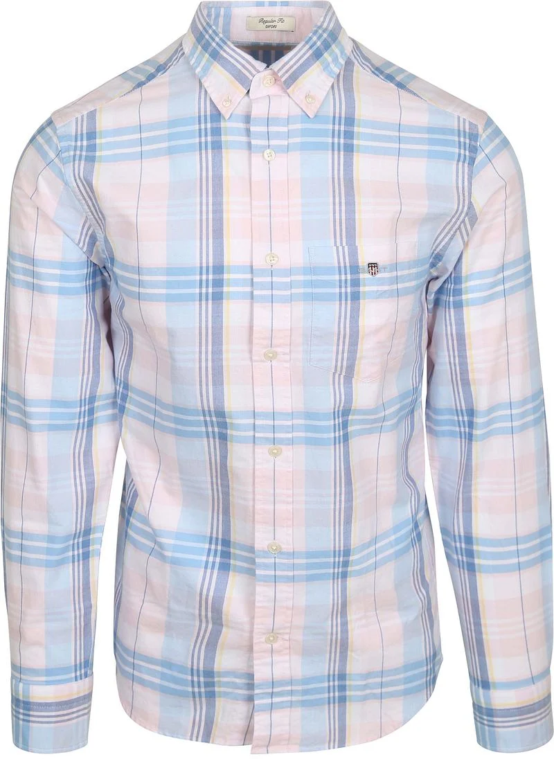 Gant Hemd Tartan Kariert Rosa - Größe L günstig online kaufen