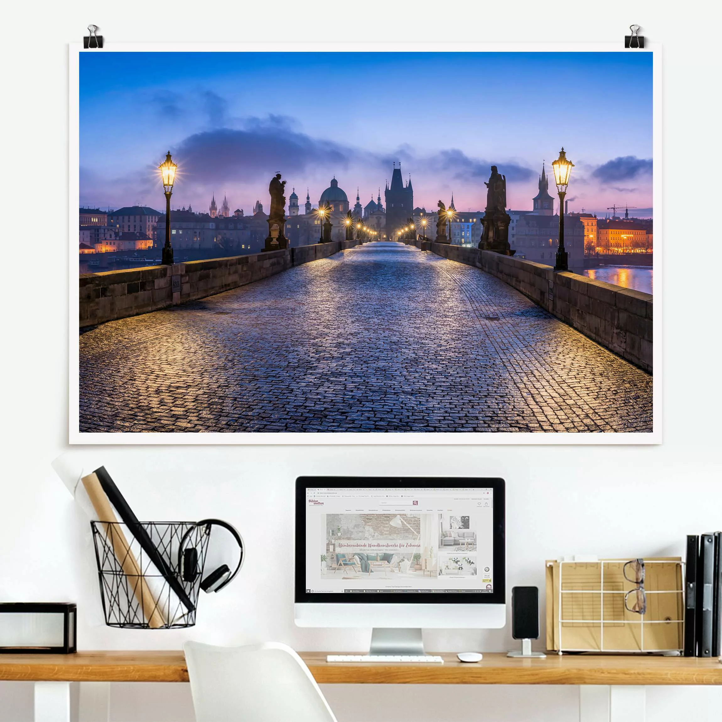 Poster Karlsbrücke in Prag günstig online kaufen