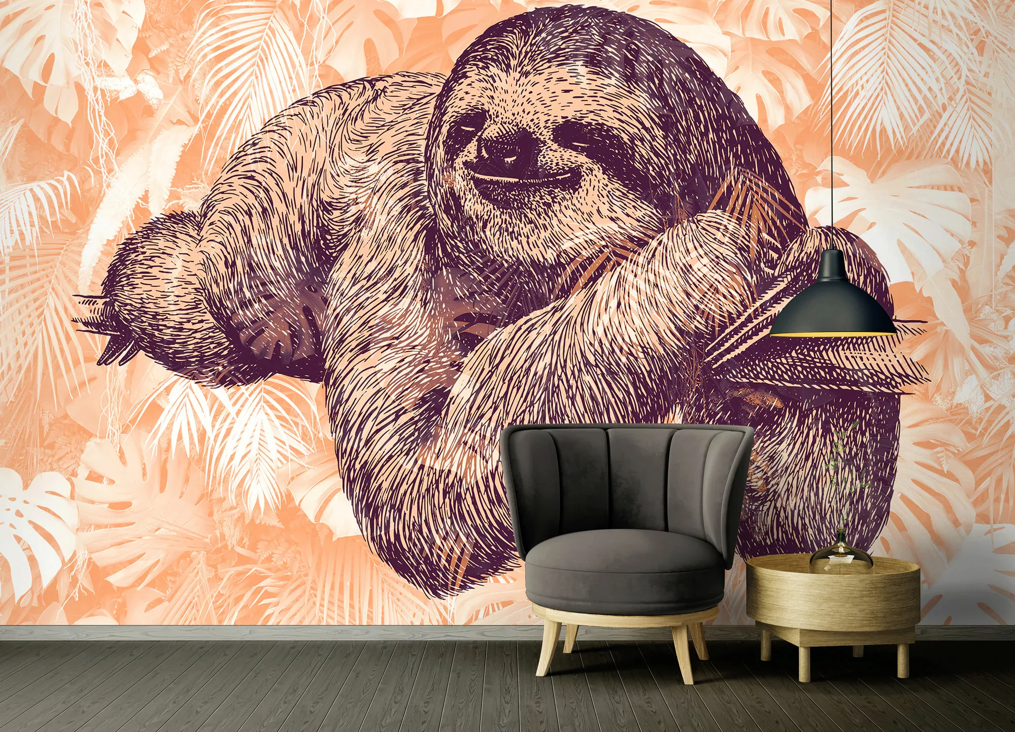 Architects Paper Fototapete »Atelier 47 Sloth Design 1«, botanisch, Vlies, günstig online kaufen