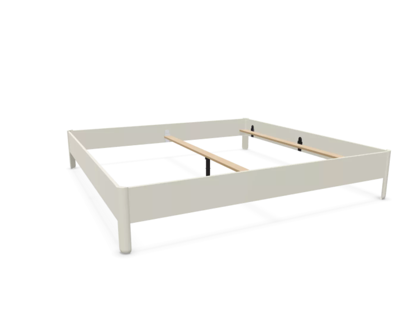 NAIT Doppelbett farbig lackiert Brillantgelb 200 x 200cm Ohne Kopfteil günstig online kaufen