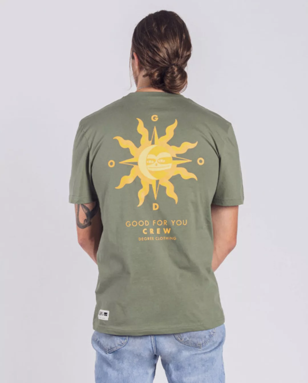 Herren T-shirt - Sun Crew - Dunkelgrün günstig online kaufen