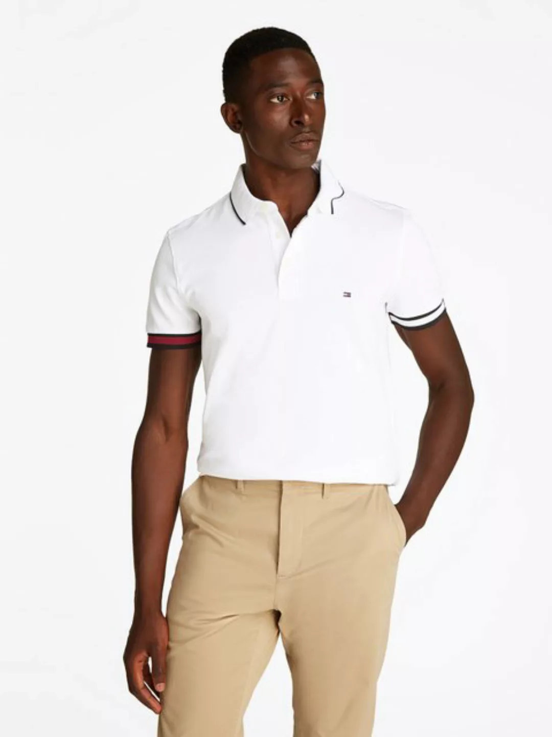 Tommy Hilfiger Poloshirt FLAG CUFF SLIM FIT POLO günstig online kaufen