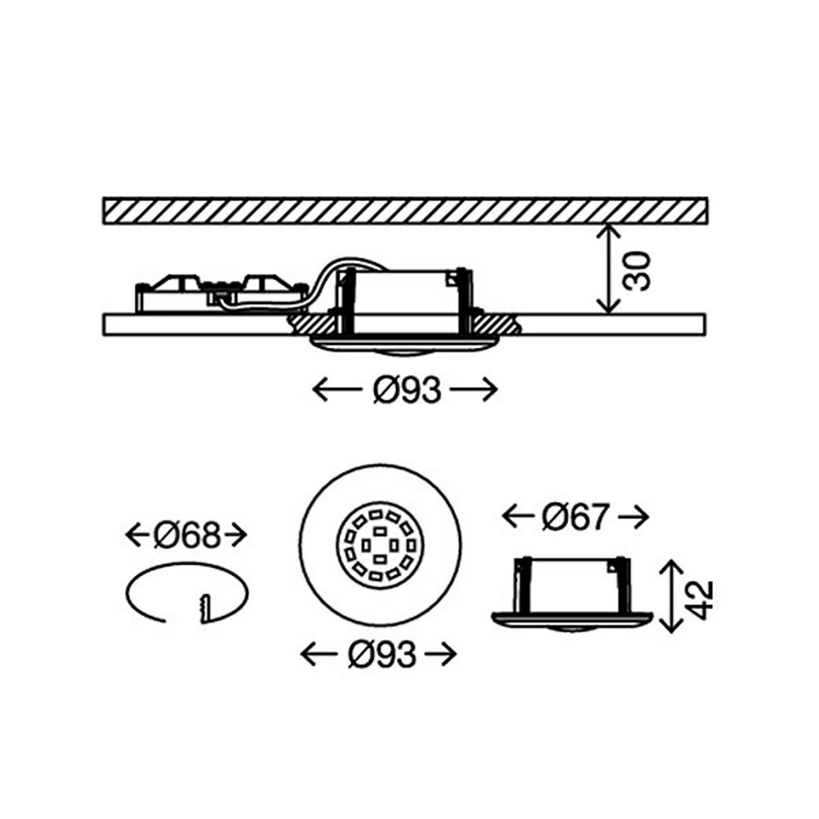 LED-Einbaustrahler Attach One, weiß, IP65 günstig online kaufen