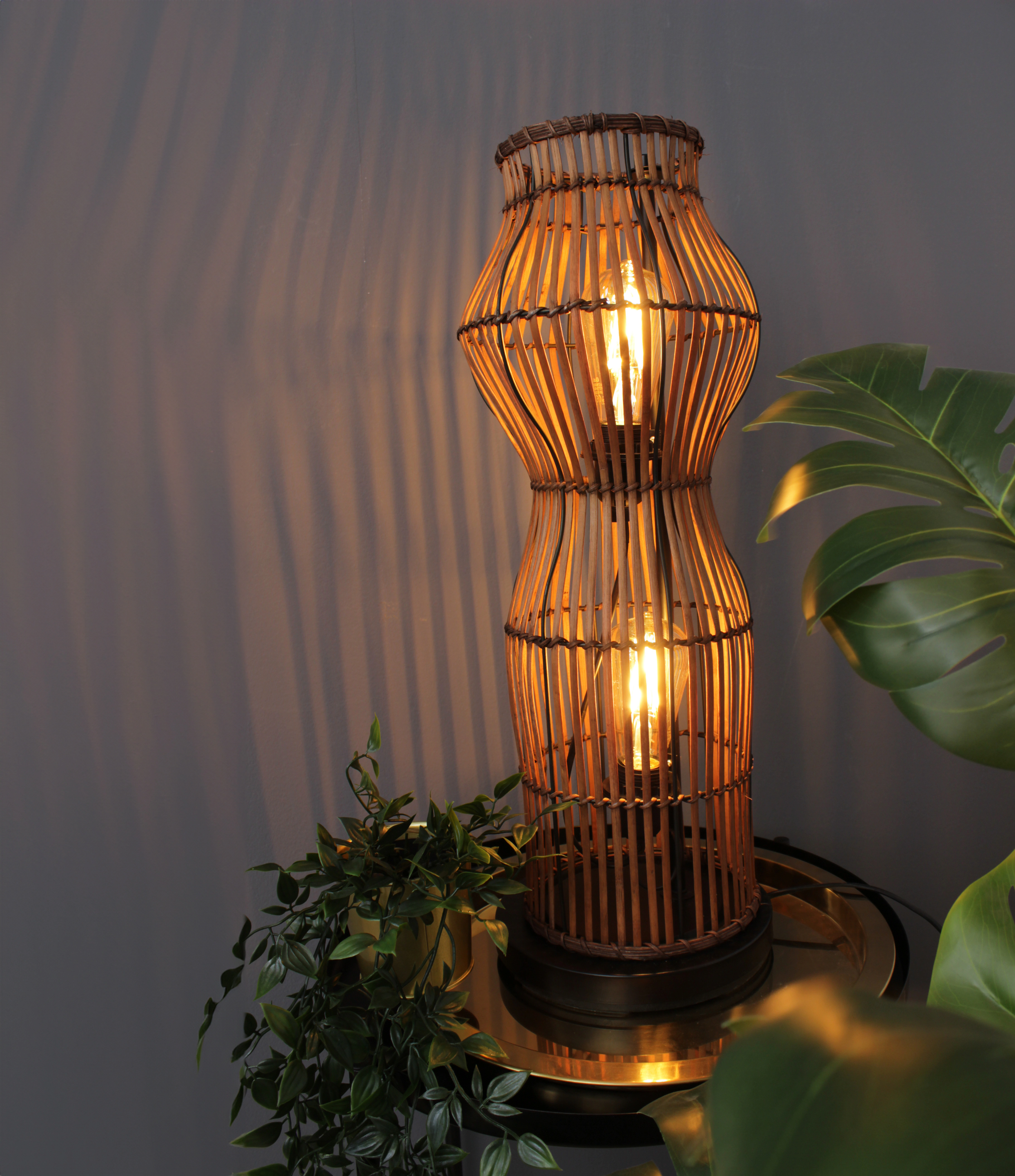 ECO-LIGHT Stehlampe »Bamboo«, 2 flammig, Leuchtmittel E27   ohne Leuchtmitt günstig online kaufen