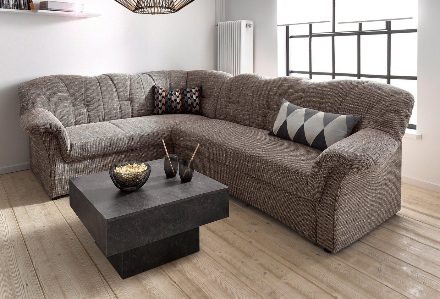 DOMO collection Ecksofa "Papenburg B/T/H: 242/190/84 cm L-Form", wahlweise günstig online kaufen