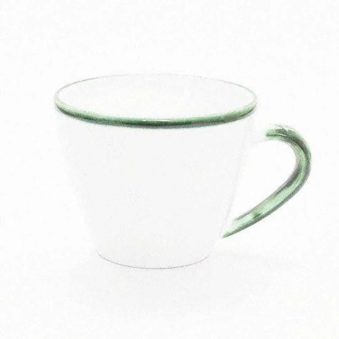 Gmundner Keramik Grüner Rand Kaffee Obertasse Gourmet 0,2 l günstig online kaufen