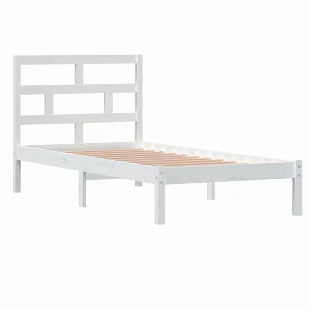 vidaXL Bett Massivholzbett Weiß 90x190 cm günstig online kaufen