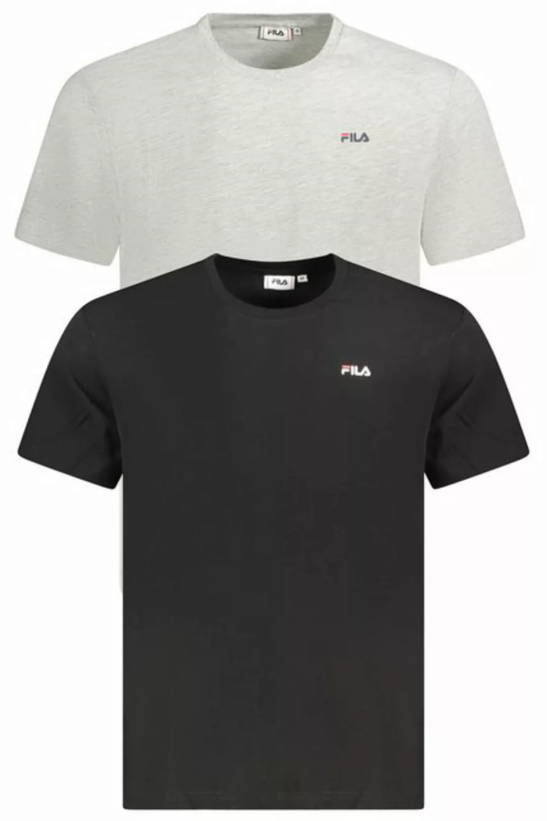 Fila T-Shirt Doppelpack Herren T-Shirts in Schwarz/Grau – günstig online kaufen