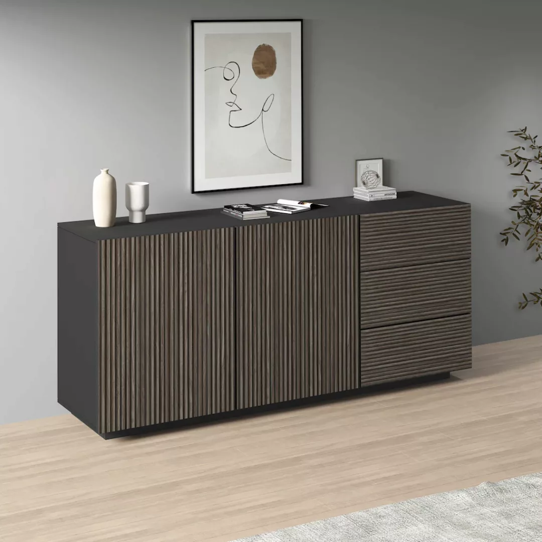 INOSIGN Sideboard "Vega Sideboard,Kommode,180 cm", mit 2 Türen und 3 Schubl günstig online kaufen