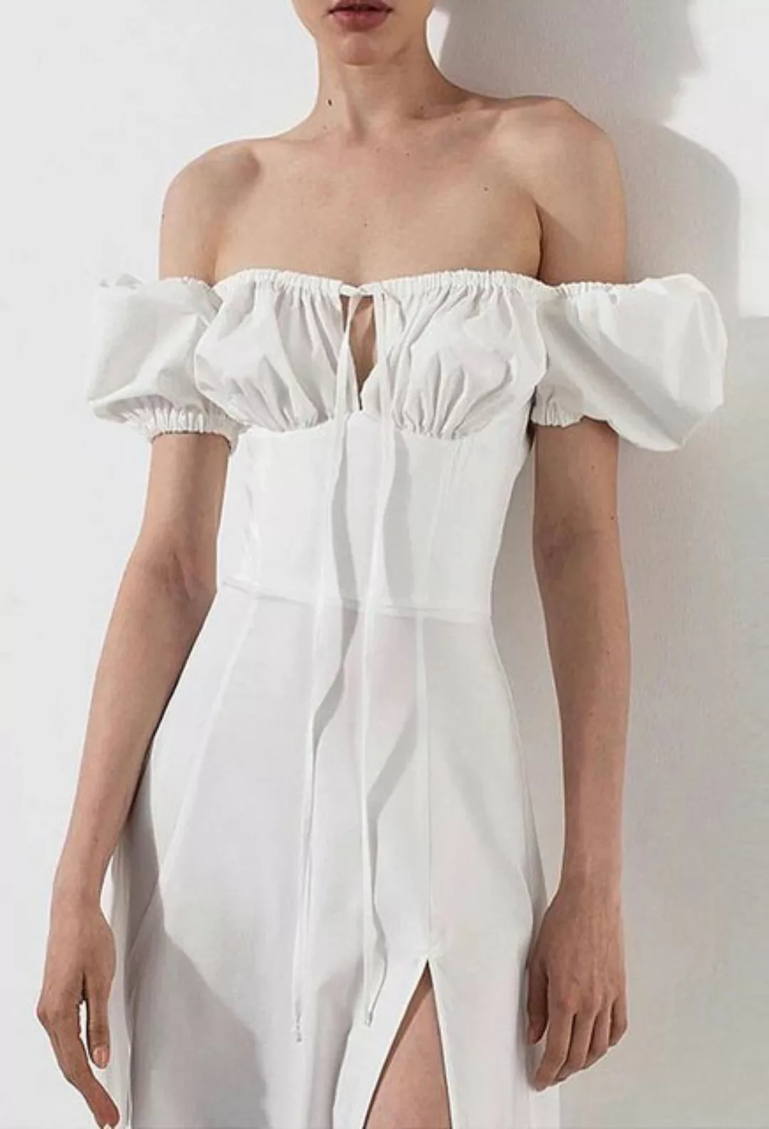SEGUEN Sommerkleid Sommer Französisch Kleid Temperament Pendler Blase Ärmel günstig online kaufen