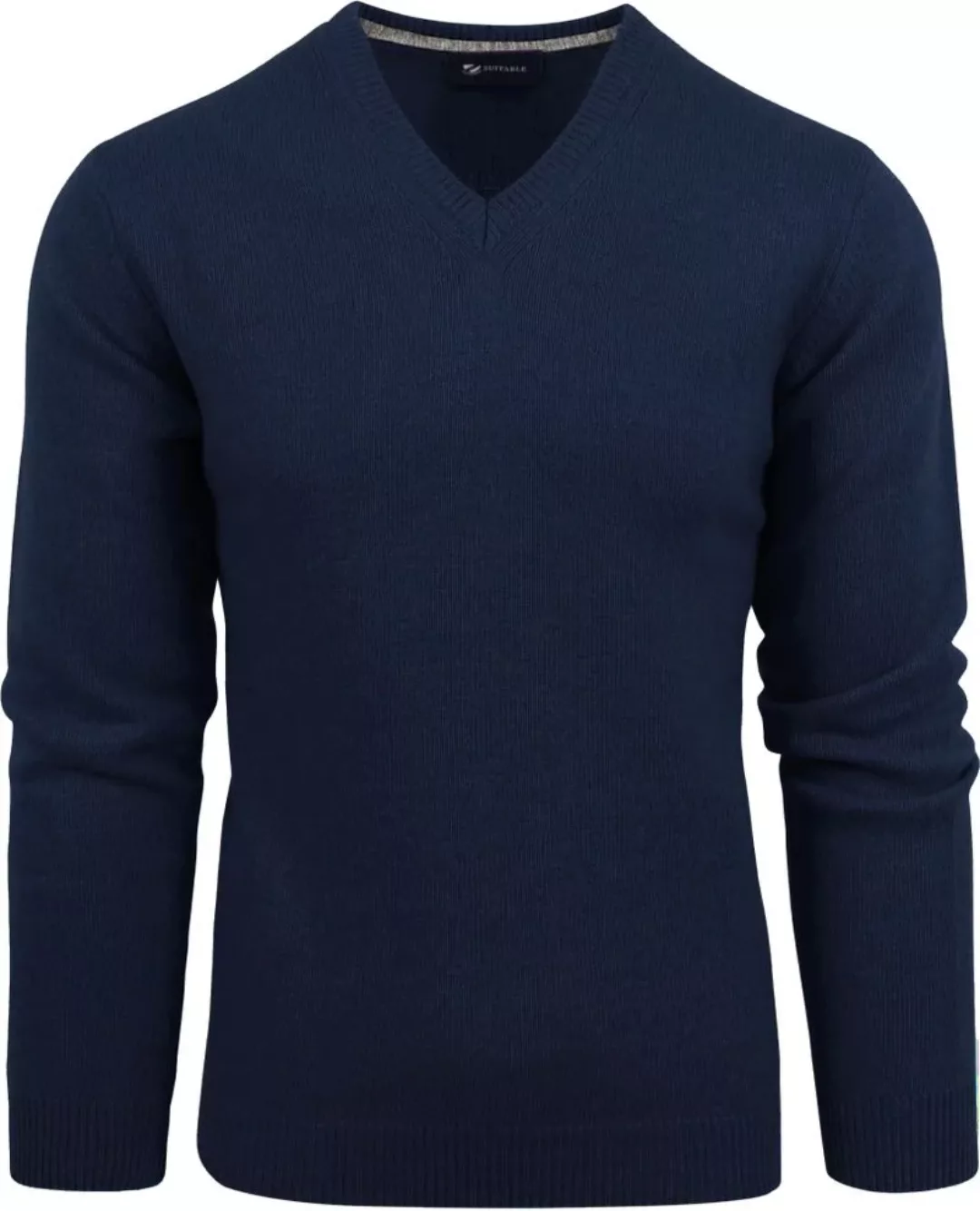 Suitable Lammwolle Pullover V-Ausschnitt Navy - Größe XL günstig online kaufen