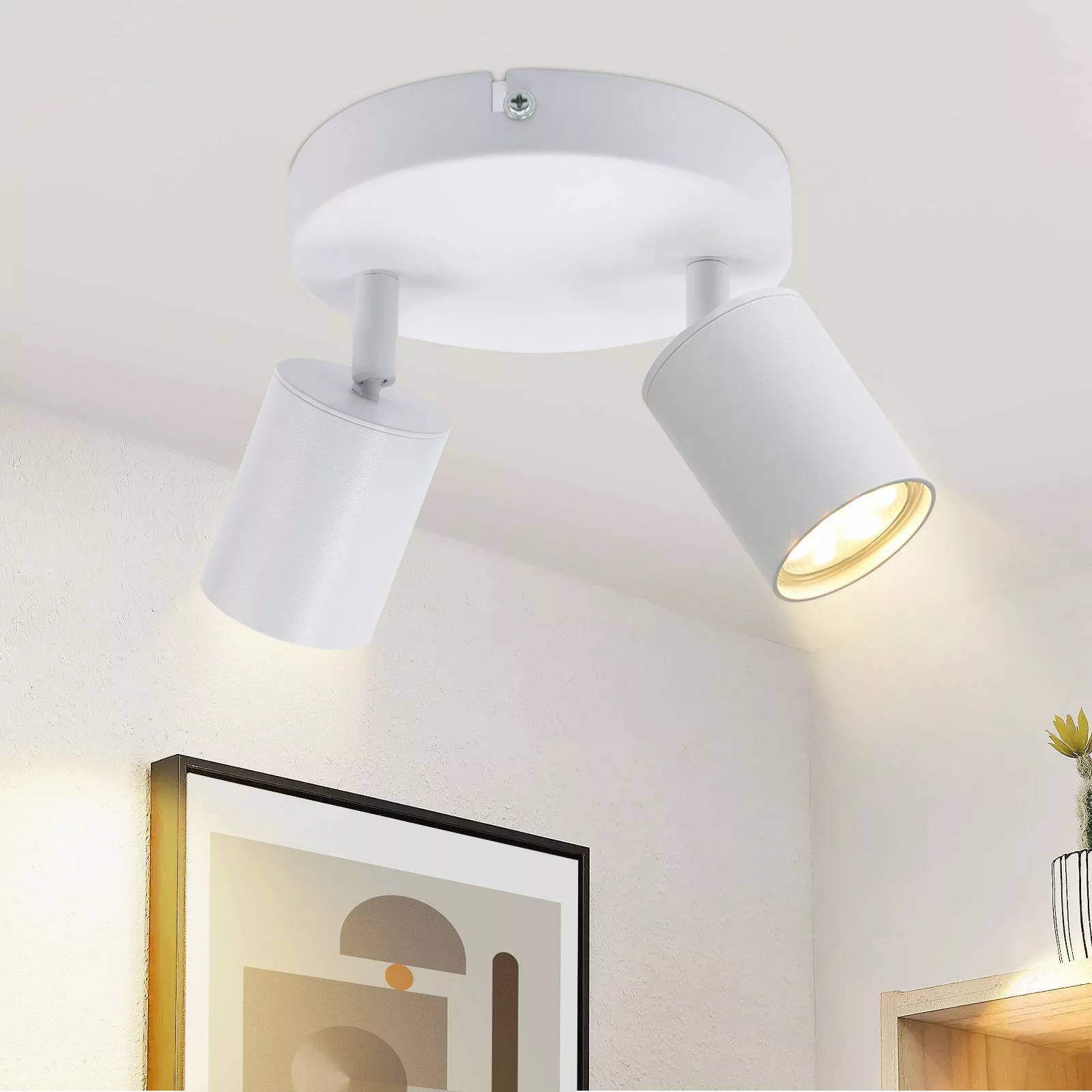 ZMH Deckenstrahler 2 Flammig Rund Deckenlampe günstig online kaufen