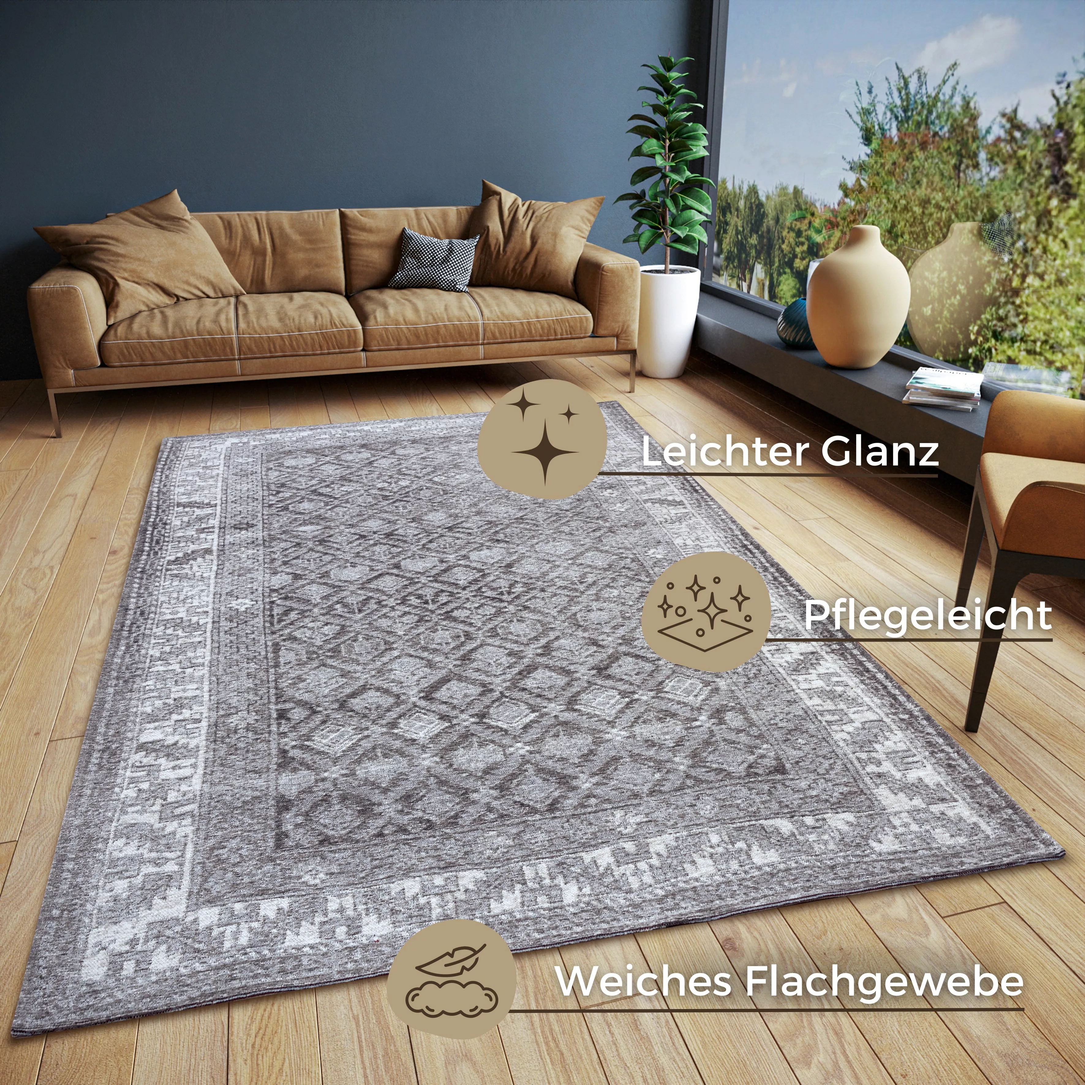 HANSE Home Teppich »Curan«, rechteckig, 6 mm Höhe, strapazierfähig, pflegel günstig online kaufen