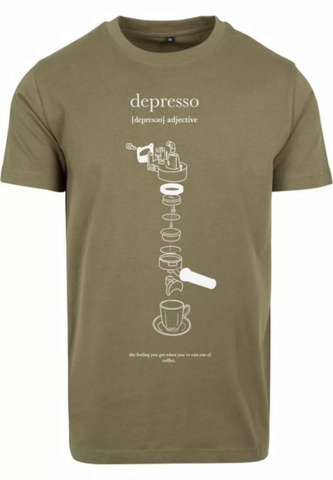 MisterTee Kurzarmshirt MisterTee Herren Depresso Tee (1-tlg) günstig online kaufen