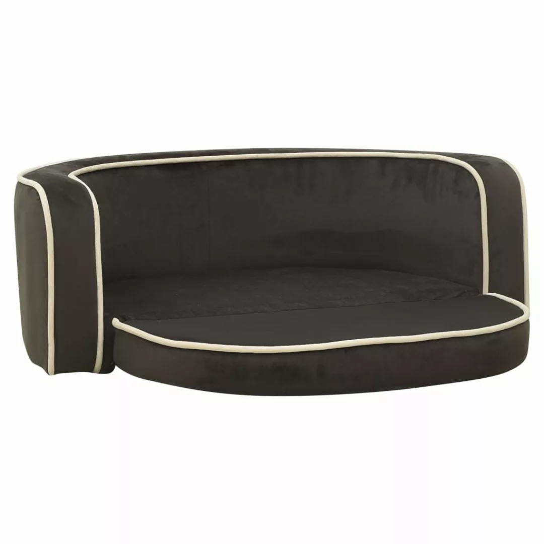 Hundesofa Klappbar Dunkelgrau 73x67x26 Cm Plüsch Kissen günstig online kaufen