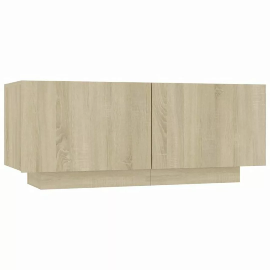 furnicato TV-Schrank Sonoma-Eiche 100x35x40 cm Holzwerkstoff (1-St) günstig online kaufen