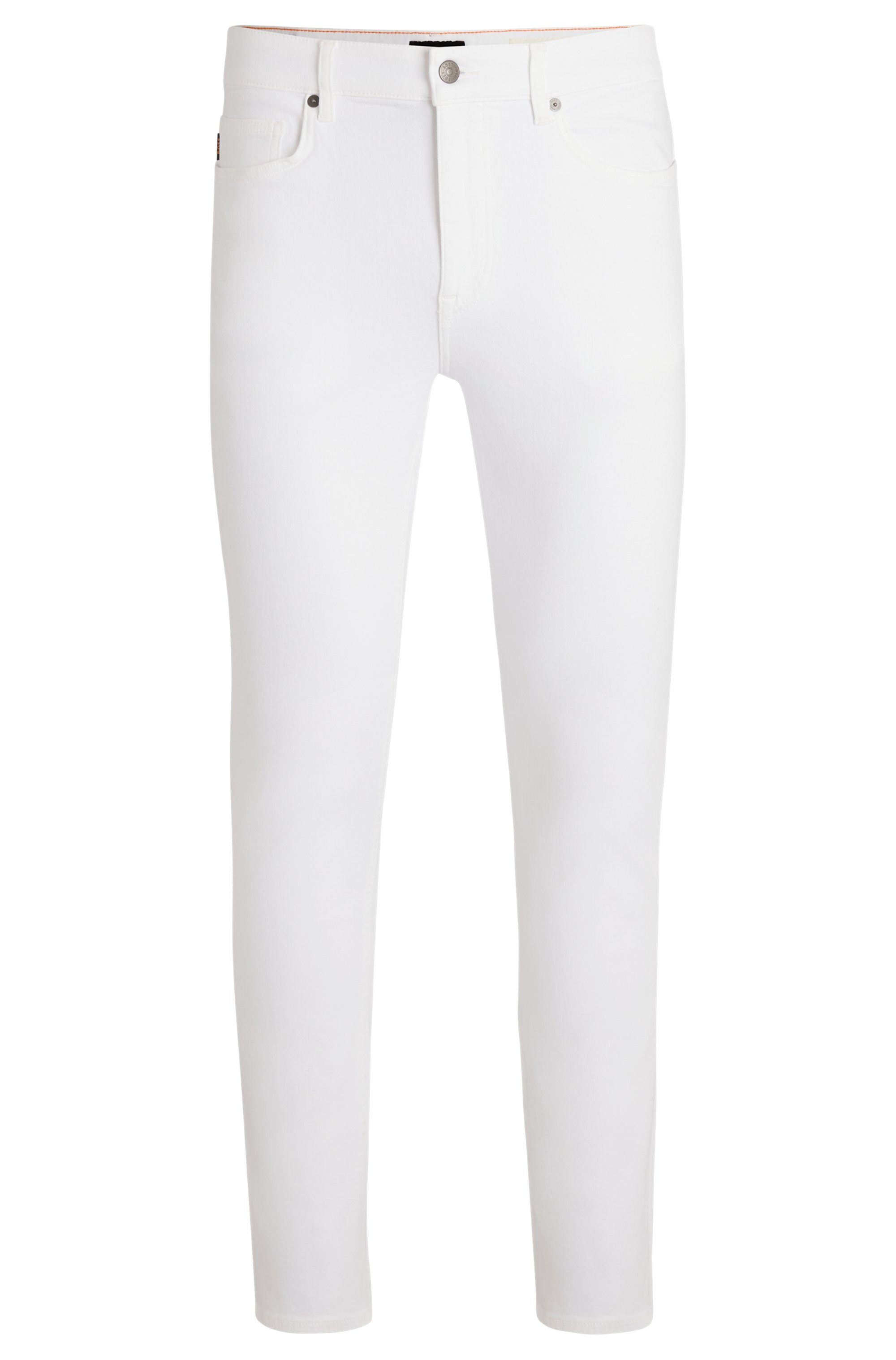 BOSS ORANGE 5-Pocket-Jeans "Delaware", in weißer Optik mit Lederbadge günstig online kaufen