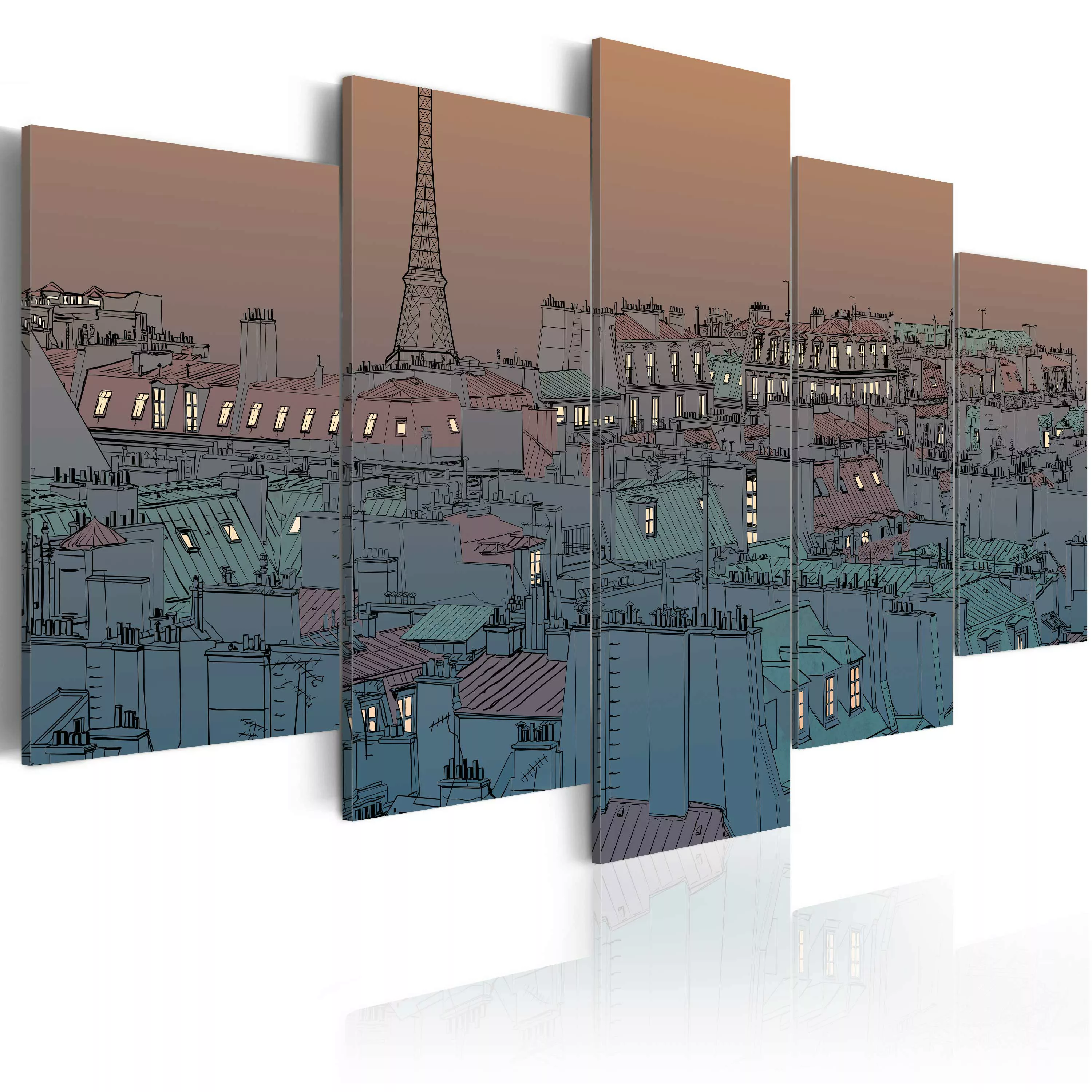 Wandbild - Paris - Einbruch der Nacht günstig online kaufen