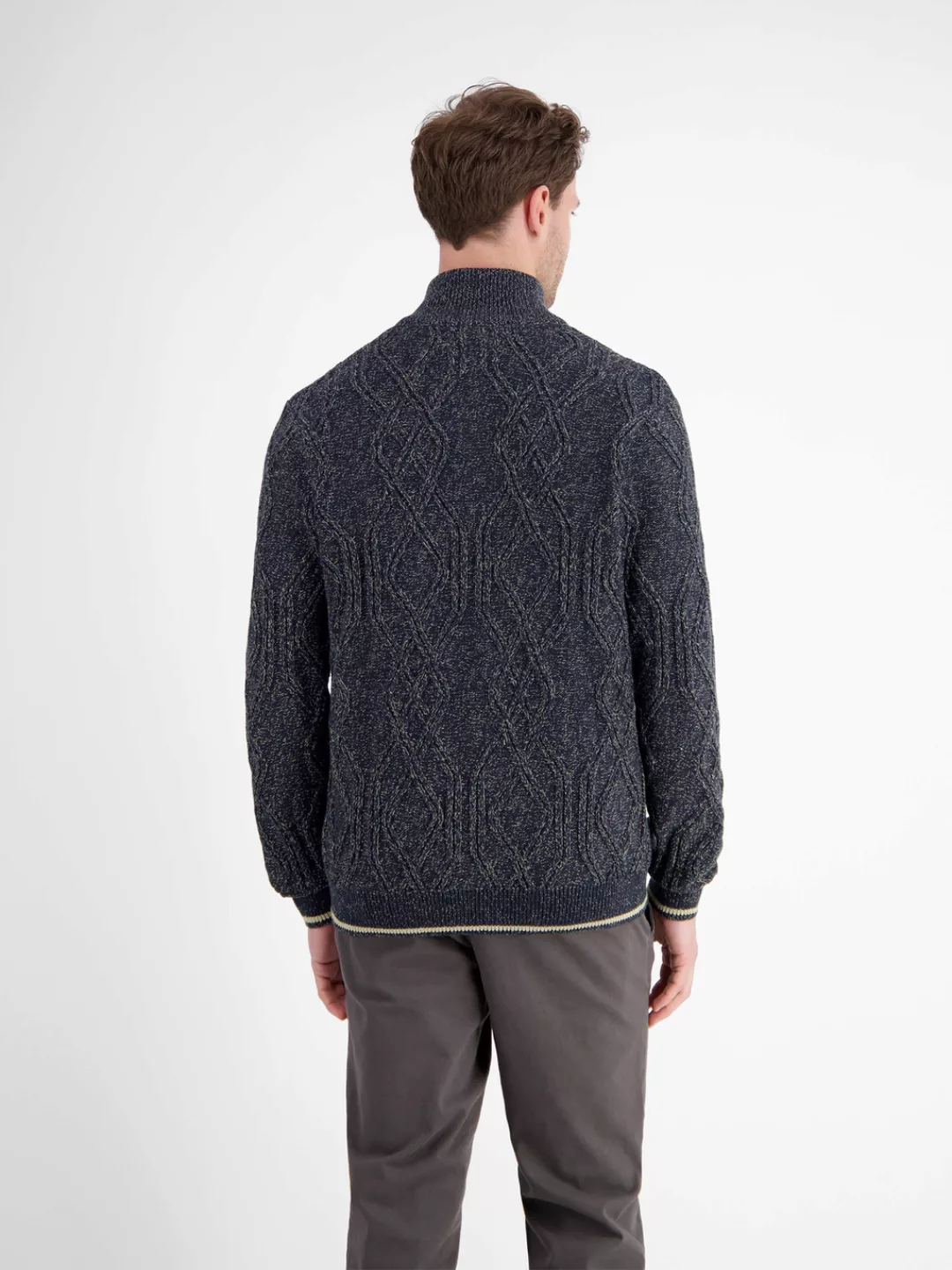 LERROS Strickjacke "LERROS Herren-Strickjacke mit Zopfmuster" günstig online kaufen