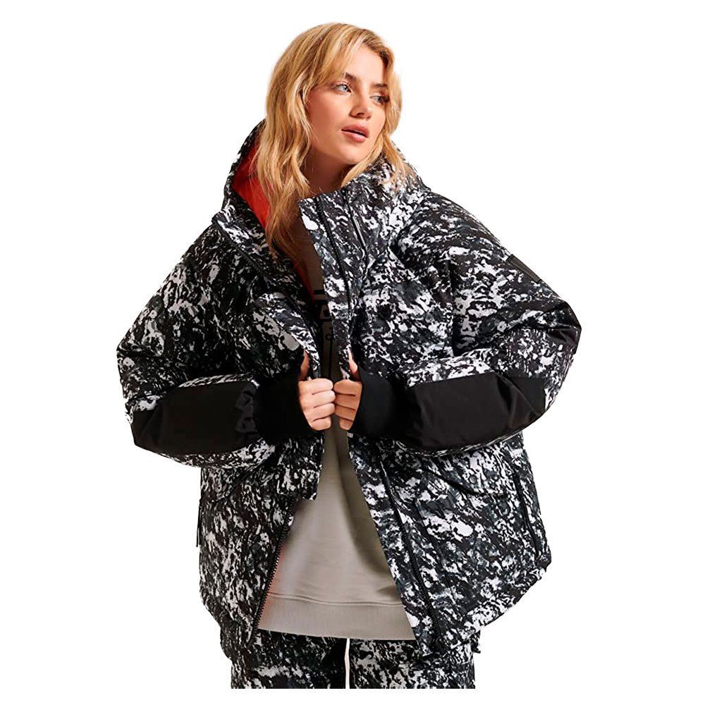 Superdry Survivalist Puffa Bomber Jacke S-M Black Print günstig online kaufen