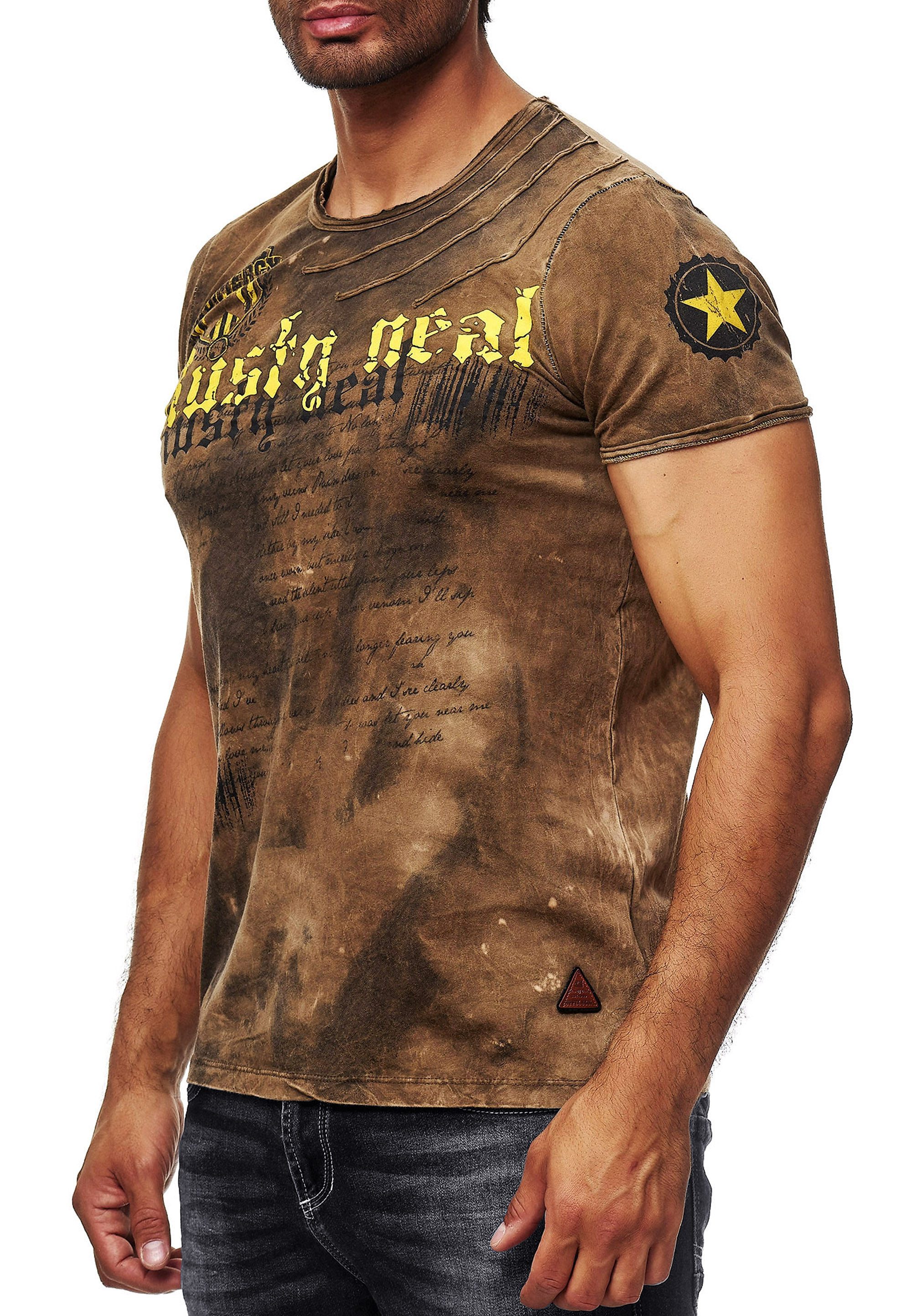 R-NEAL T-Shirt Batik T-Shirt Stretch Herren günstig online kaufen