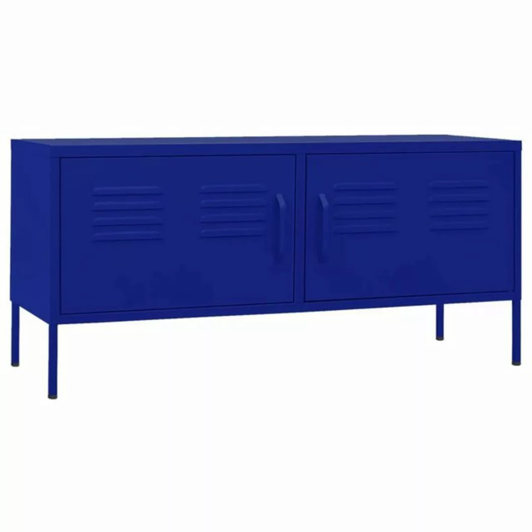 furnicato TV-Schrank Marineblau 105x35x50 cm Stahl günstig online kaufen