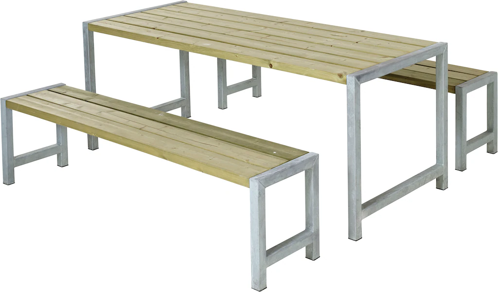PLUS Garten-Essgruppe "Plankengarnituren", (3 tlg.), bestehend aus: Tisch u günstig online kaufen