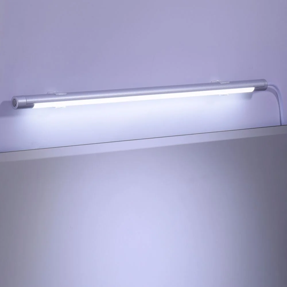 LED Spiegelleuchte Kim in Aluminium mit Saugnäpfen und Touch-Funkiton günstig online kaufen