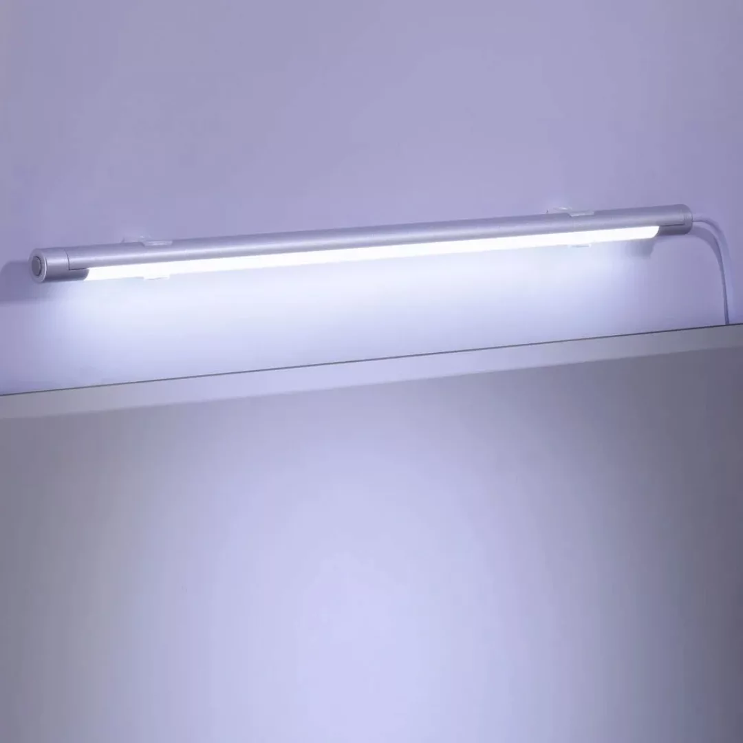 LED Spiegelleuchte Kim in Aluminium mit Saugnäpfen und Touch-Funkiton günstig online kaufen