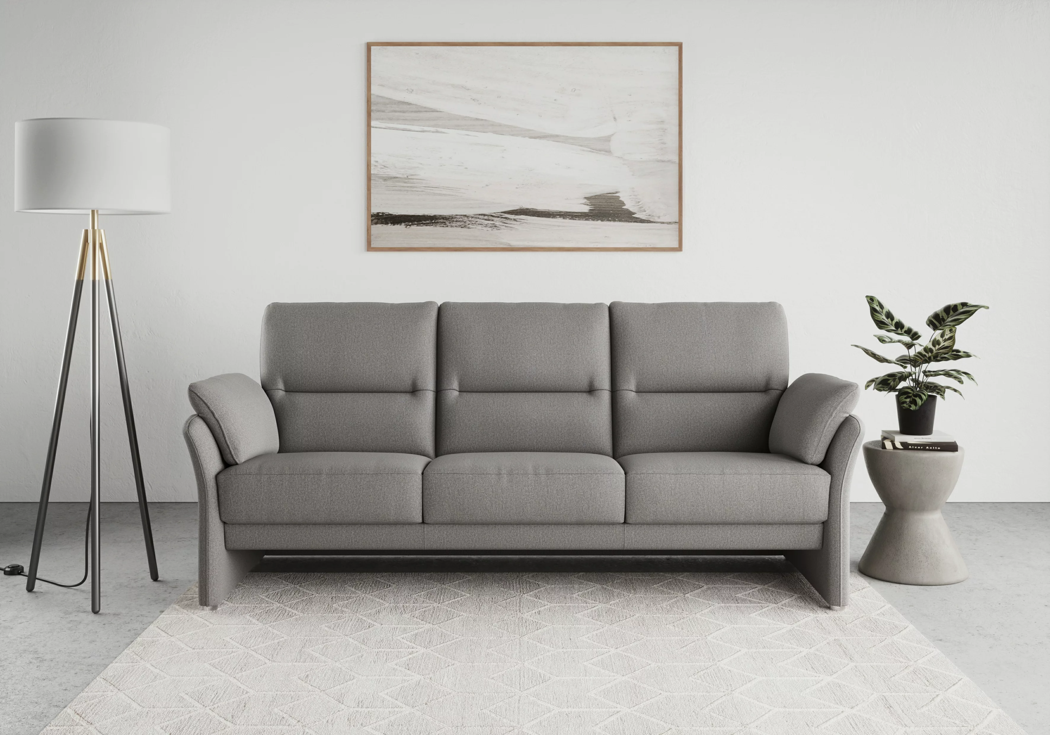 DOMO collection 3-Sitzer "Pina", mit Federkern, Breite 219cm günstig online kaufen