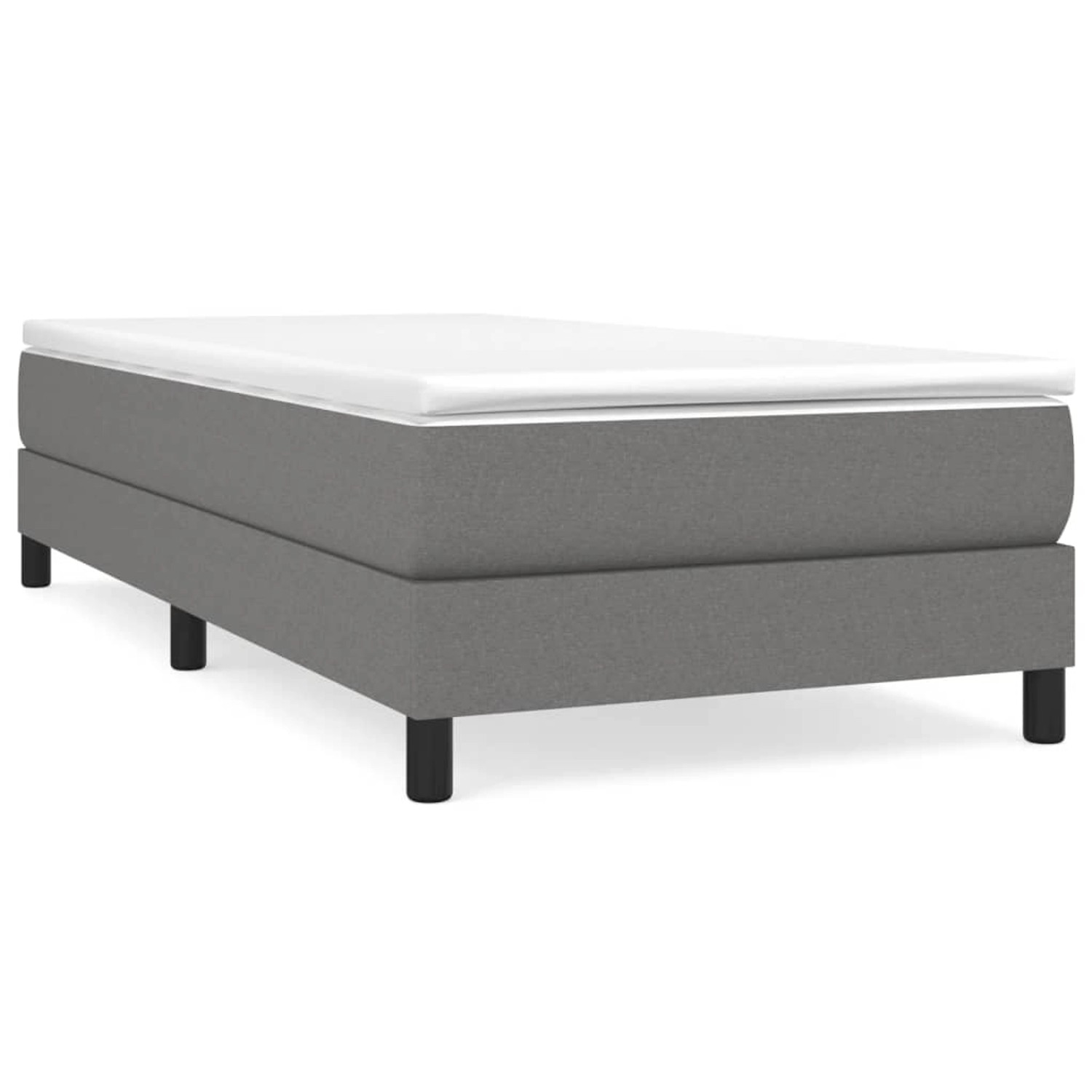 vidaXL Boxspringbett Dunkelgrau 100x200 cm Stoff1395278 günstig online kaufen