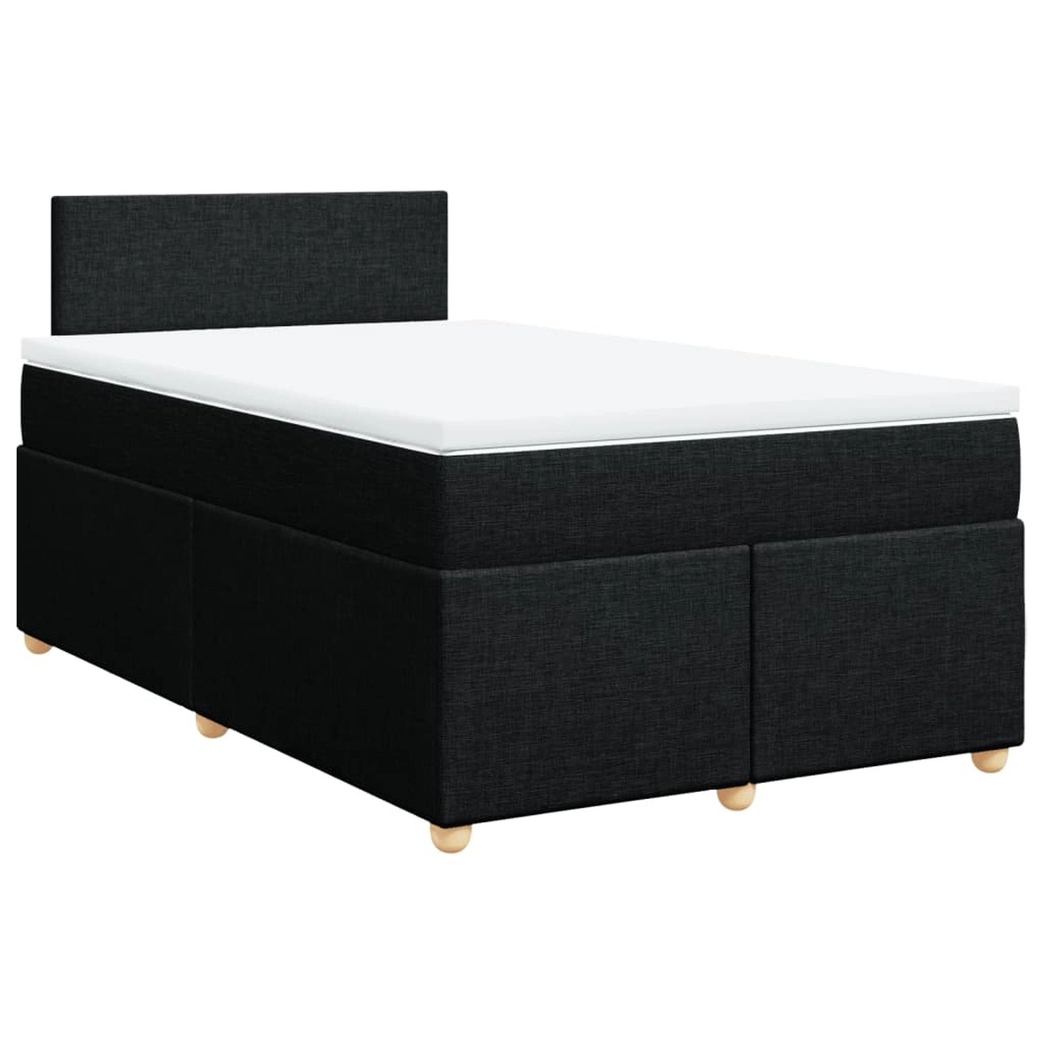 vidaXL Boxspringbett mit Matratze Schwarz 120x200 cm Stoff2098287 günstig online kaufen