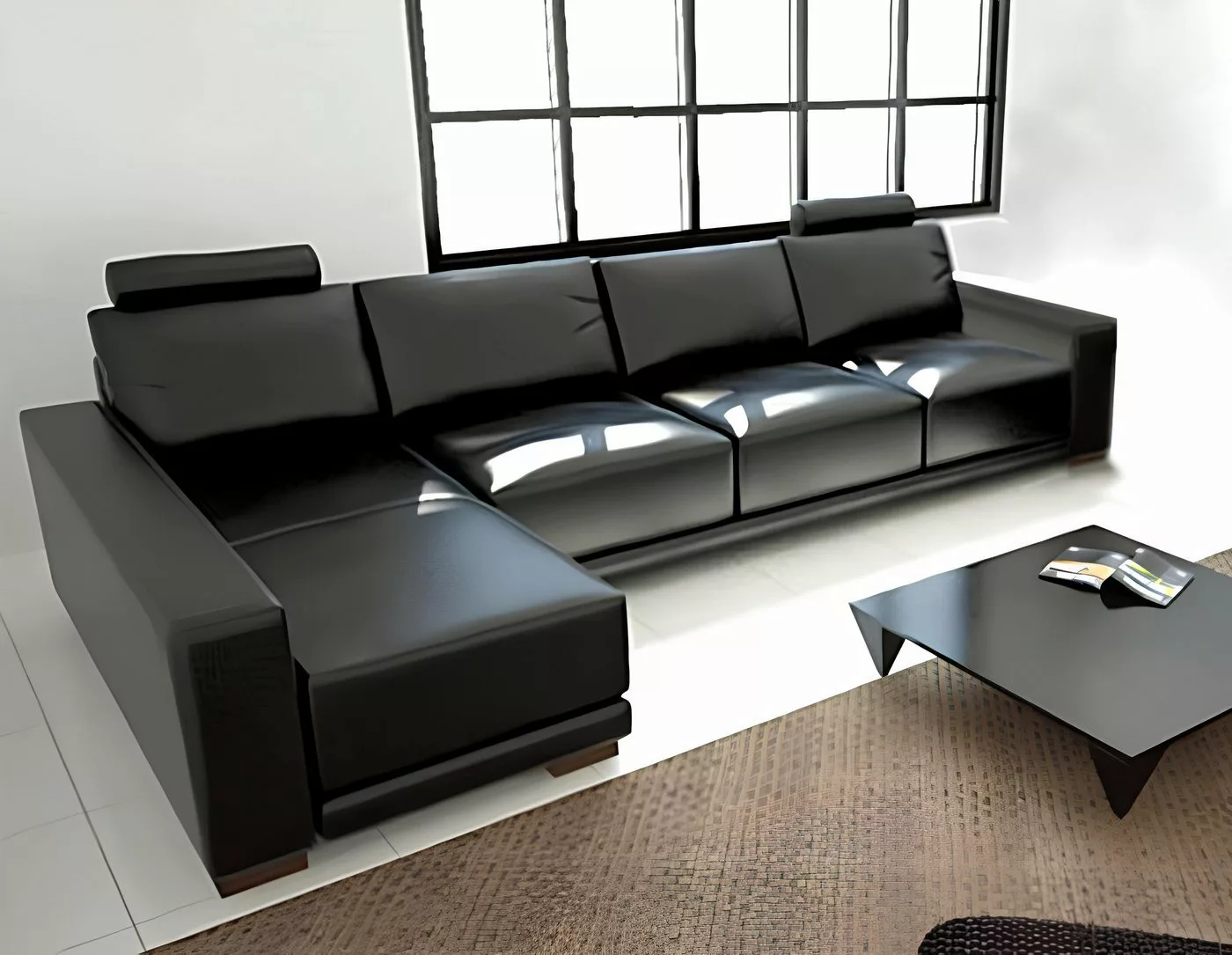 Xlmoebel Sofa Ledersofa Eckcouch Wohnlandschaft Ecksofa Eckgarnitur Moderne günstig online kaufen