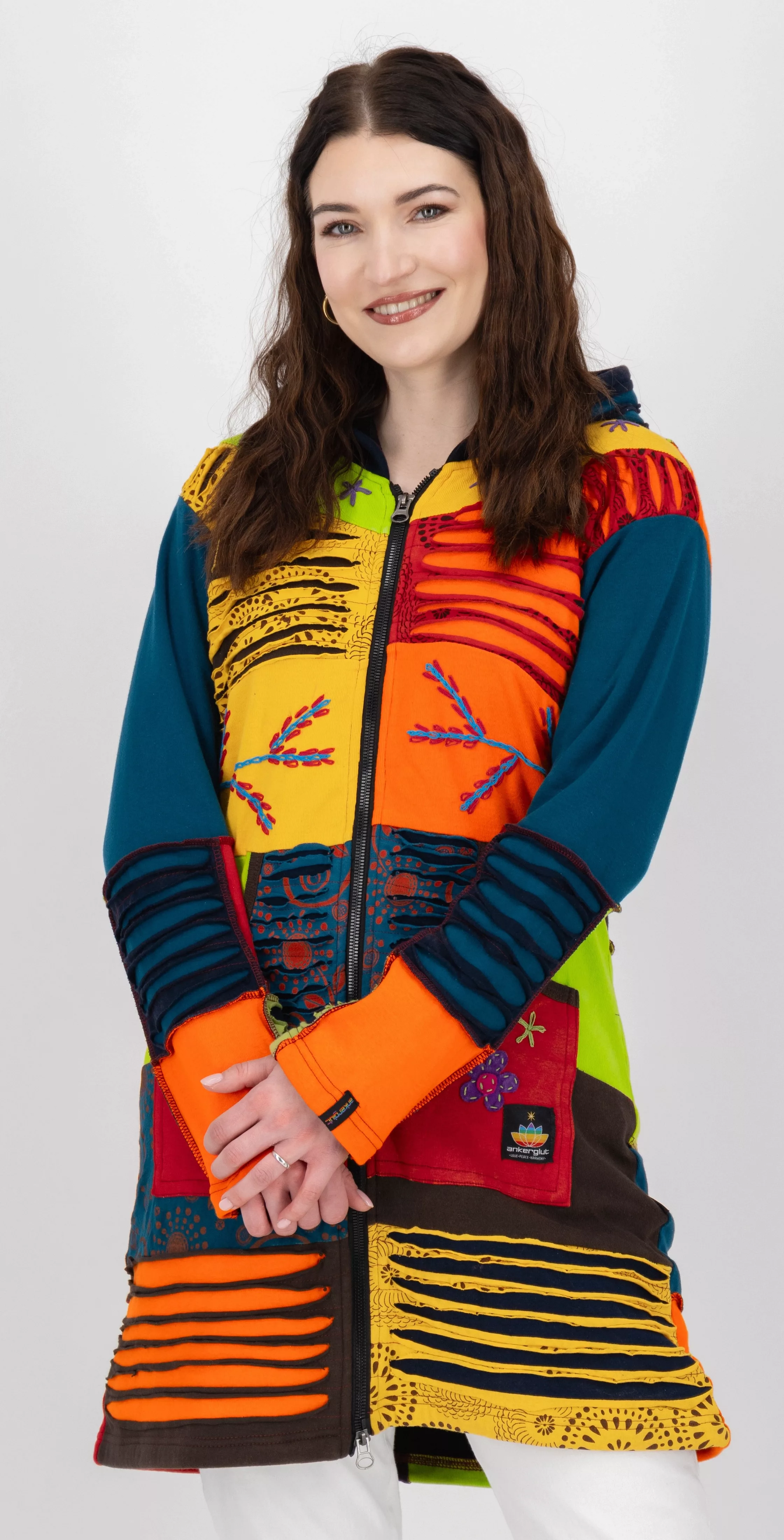 DEPROC Active Fleecejacke "Patchwork NUNAVUT LONG WMN", auch in Großen Größ günstig online kaufen