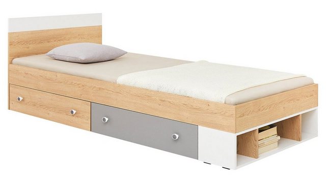 MIRJAN24 Jugendbett Pixel PX14/15 L/P (2-Schubladen und Regal), Kugelgleits günstig online kaufen