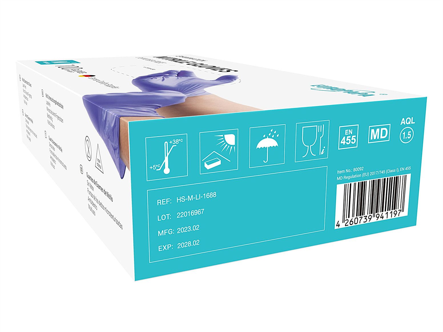 EUROPAPA Nitril-Handschuhe 500x Nitrilhandschuhe Einweghandschuhe (latexfre günstig online kaufen