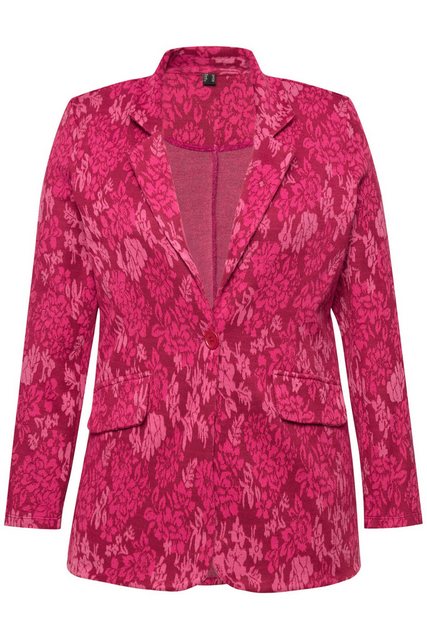 MIAMODA Blusenblazer Jersey-Blazer schmale Form Jacquard Blumenmuster günstig online kaufen