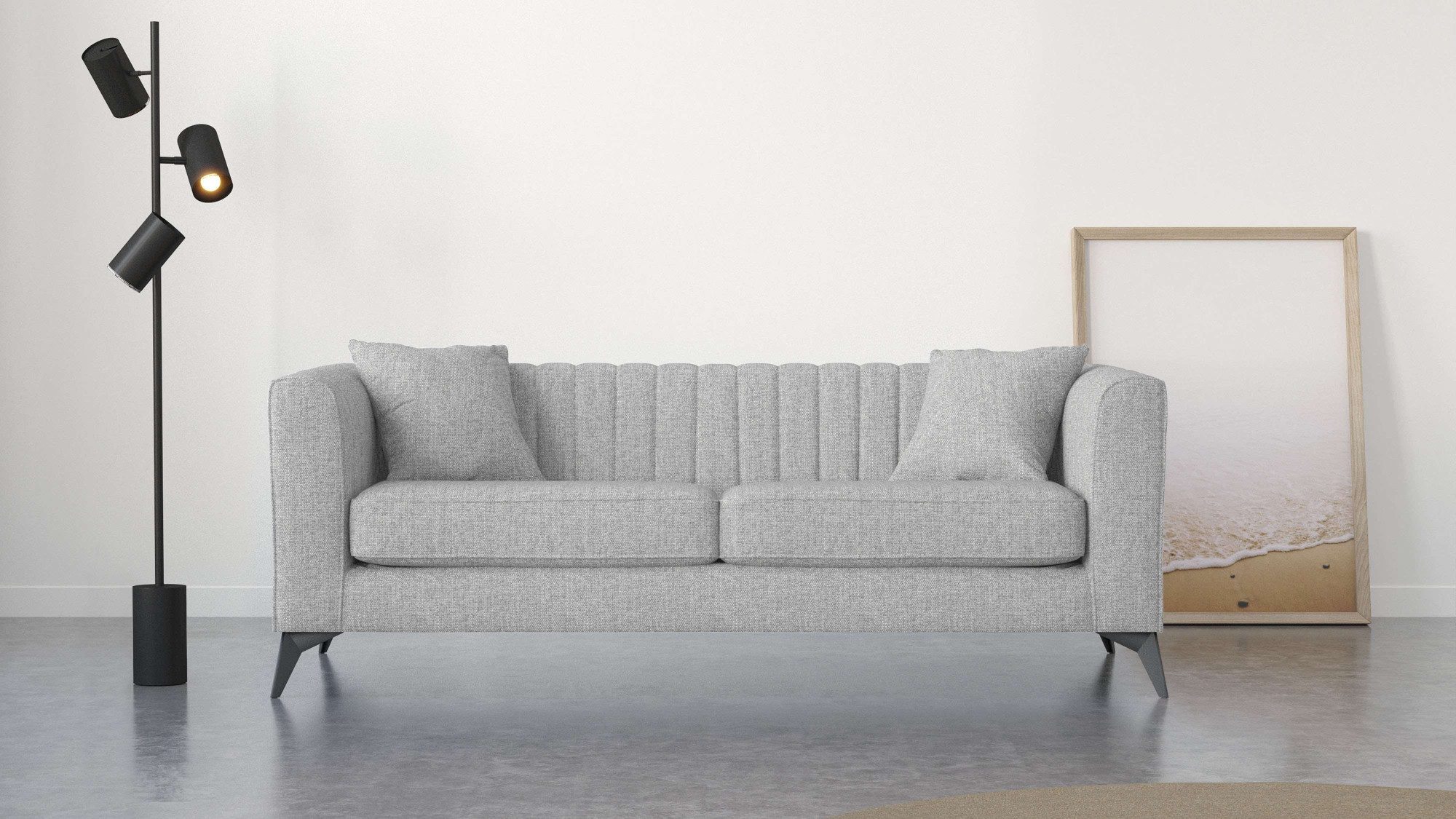 Places of Style 3-Sitzer "MATTHEW elegantes Designsofa, Maße B/T/H: 201/86/ günstig online kaufen