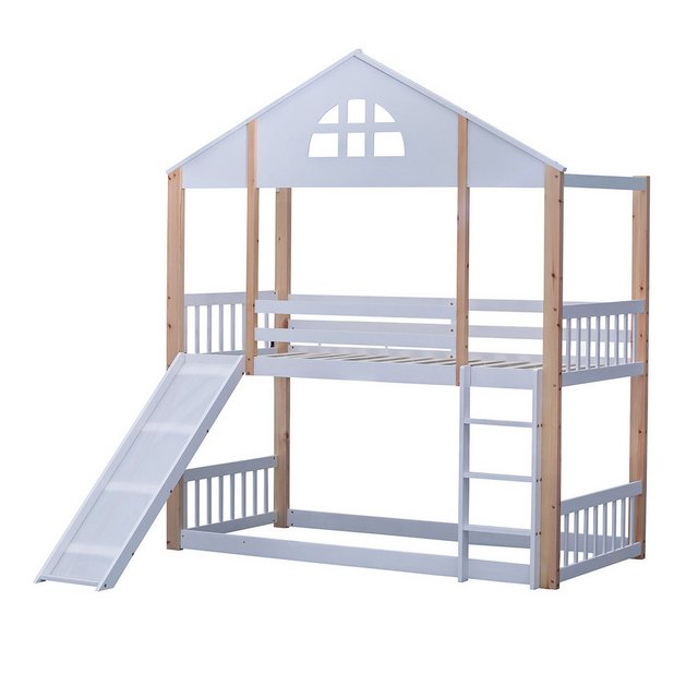 Rutaqian Kinderbett Etagenbett mit charakteristischen Fenstern,dreistufige günstig online kaufen