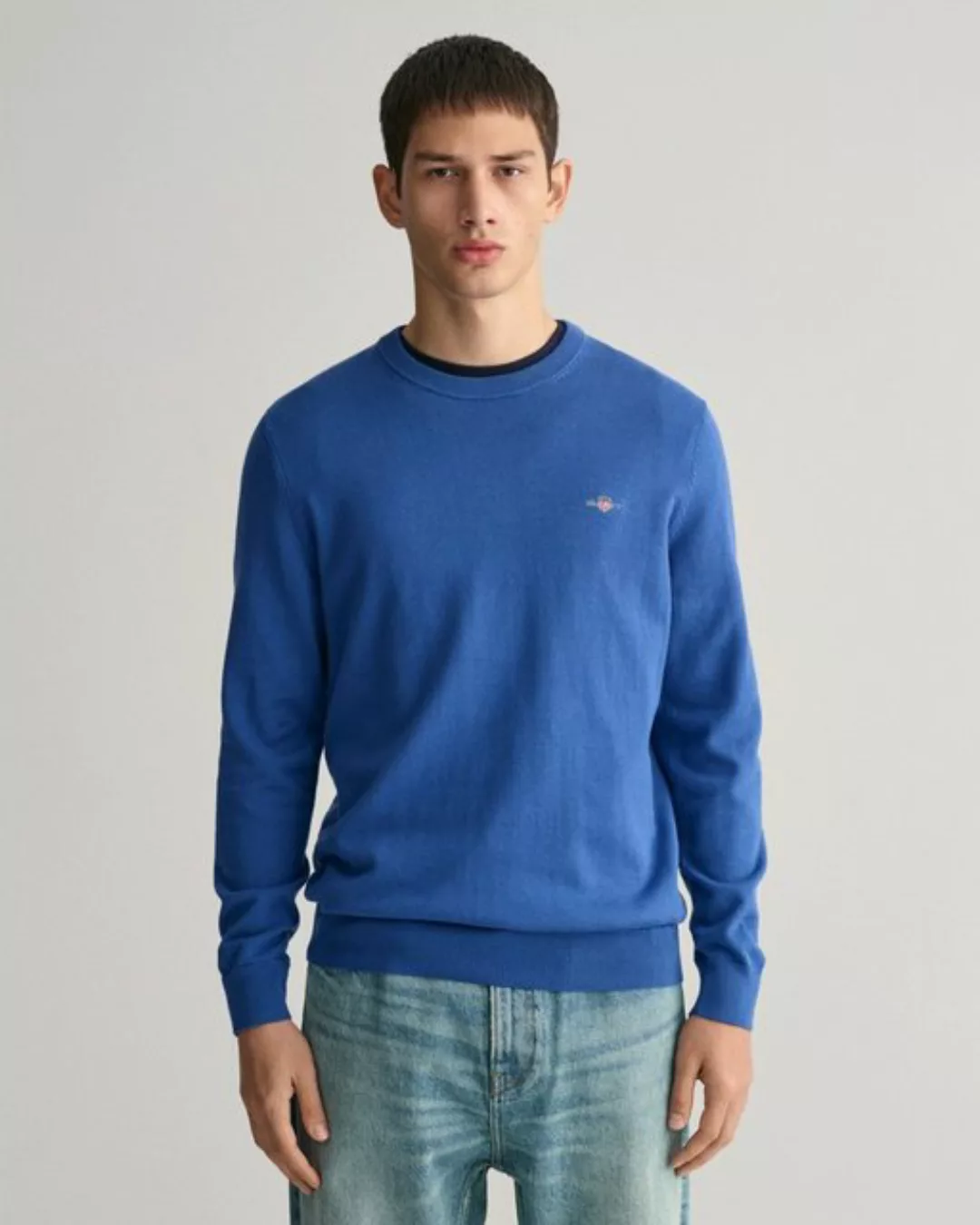 Gant Rundhalspullover CLASSIC COTTON C-NECK Premium Strickpullver aus weich günstig online kaufen